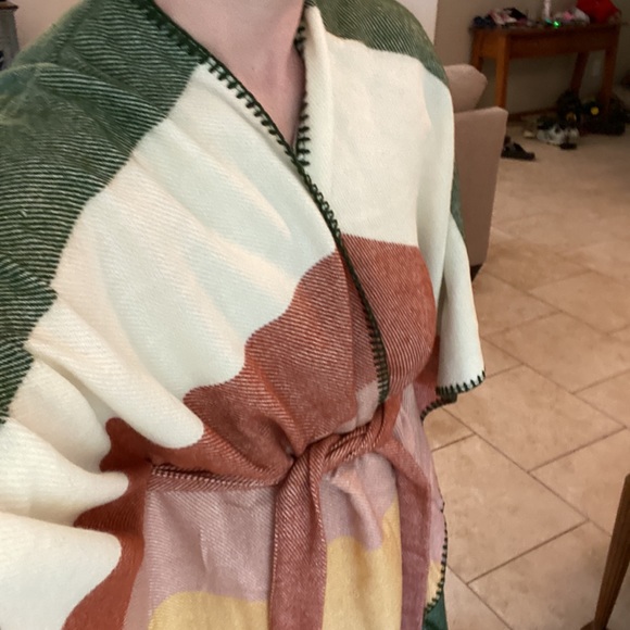 Pretty multi color jacket/poncho. - Picture 2 of 4